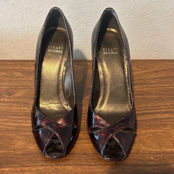 Stuart Weitzman Tortoise Shell Heels 7 - Picture 2 of 5
